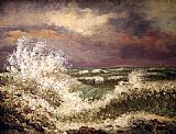 Gustave Courbet Canvas Paintings - The Wave